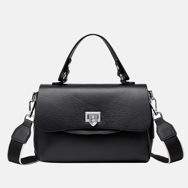 Women’s Lychee Grain Genuine Leather Top Handle Satchels image 3