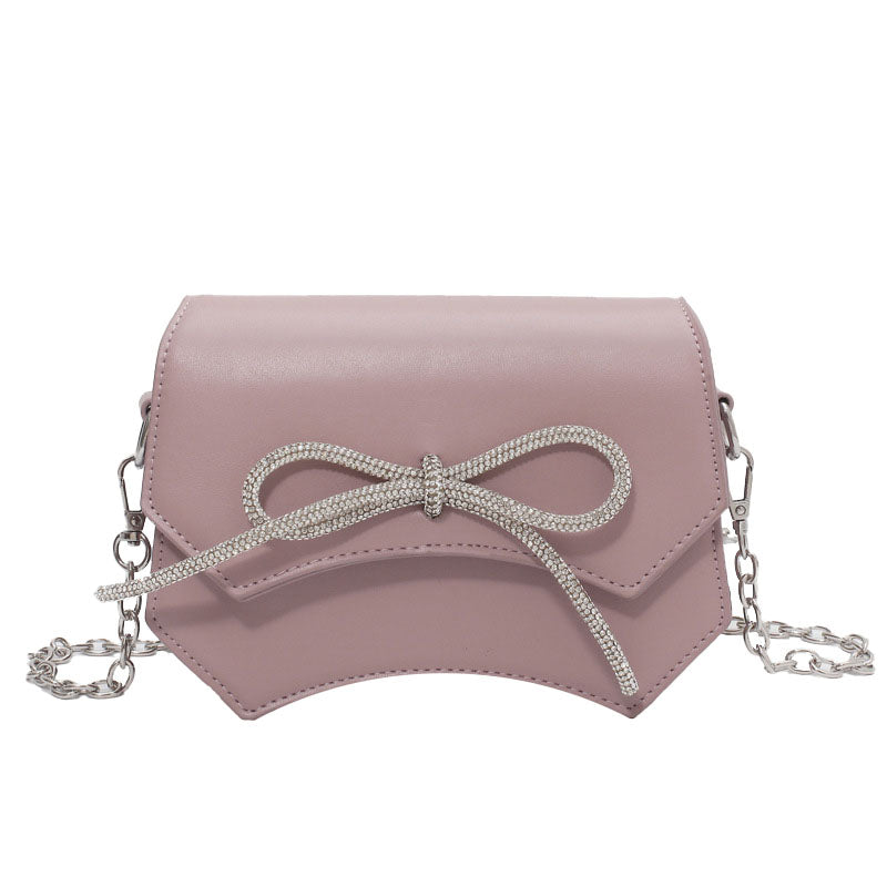 Women’s Rhinestone Bow Crossbody Bags in Vegan Leather image 3