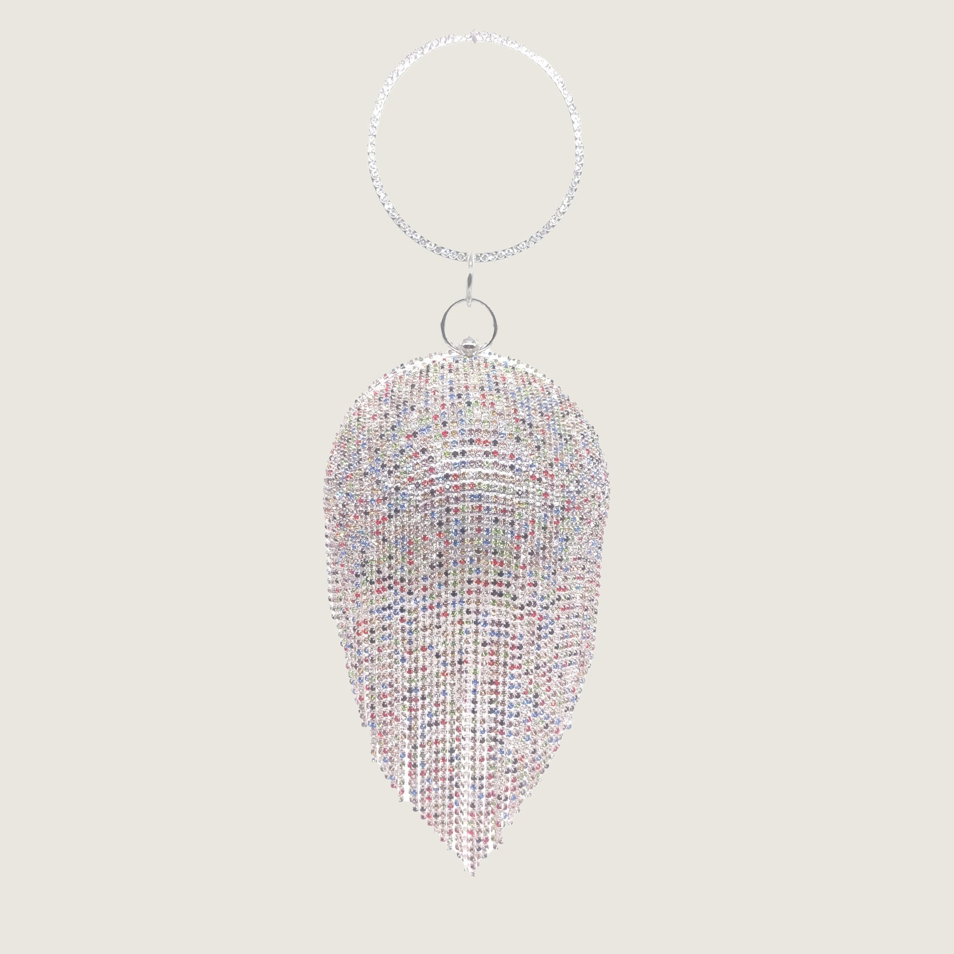 Women’s Rhinestone Fringe Disco Ball Evening Clutch Bags image 4