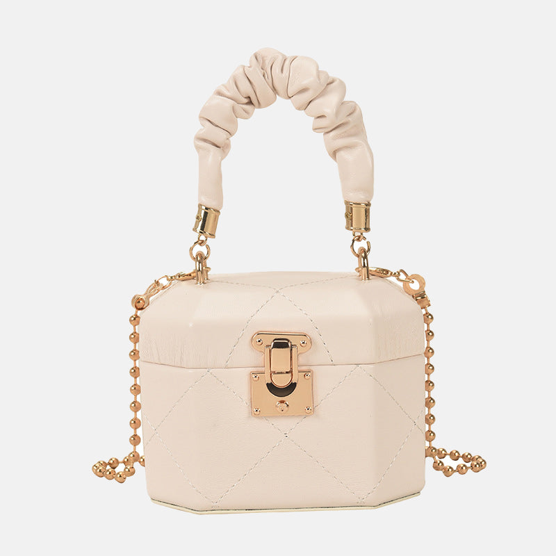 Women’s Quilted Mini Box Slouchy Top Handle Crossbody Bags image 9