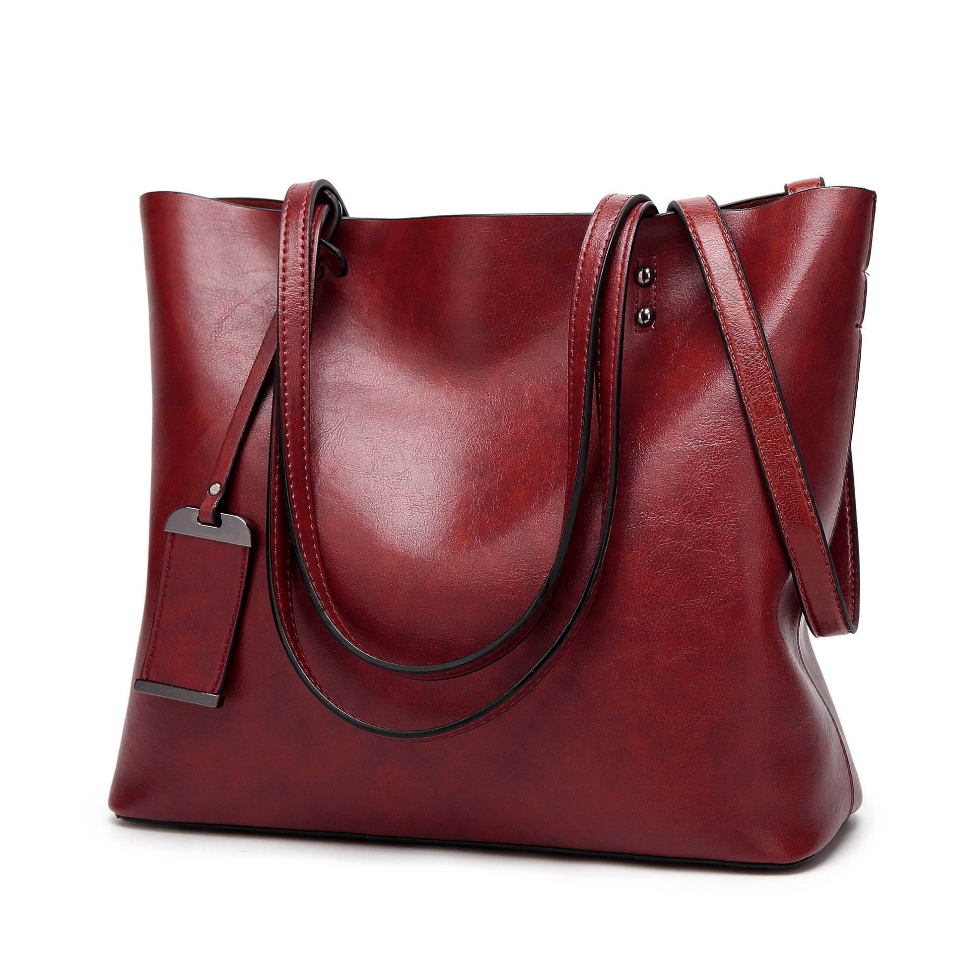Women’s Soft Vegan Leather Minimal Tote Bags image 9
