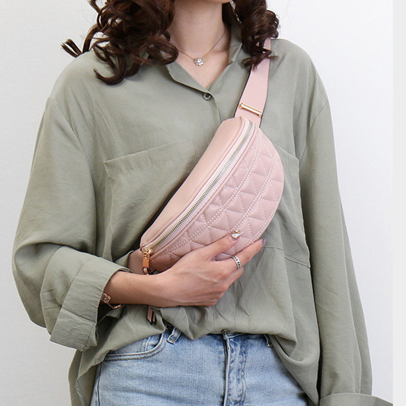 Women’s Quilted Vegan Crossbody Waist Bags image 10