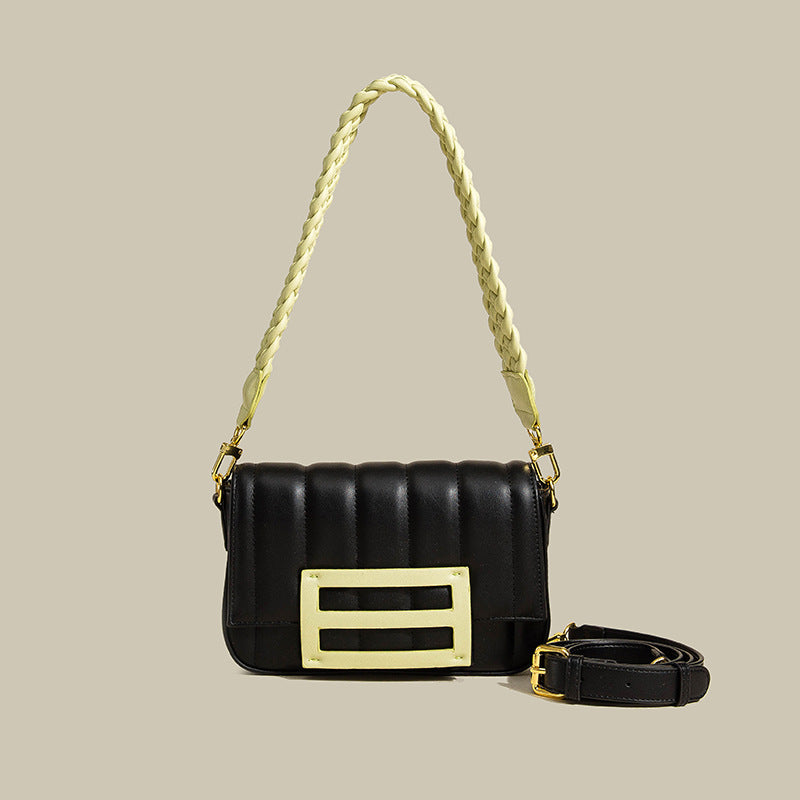 Women’s Quilted Woven Strap Shoulder Bags image 5