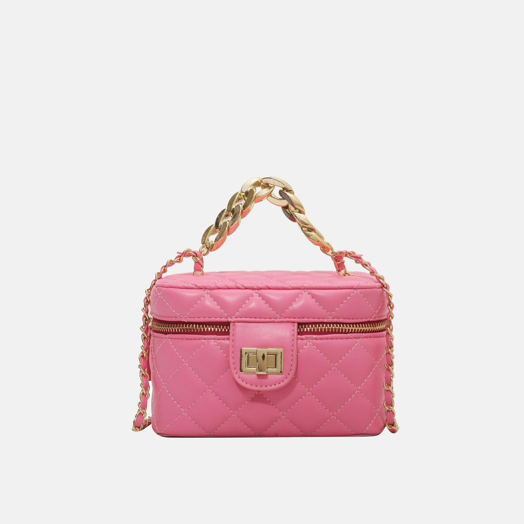 Women’s Vegan Quilted Box Chain Bags image 4