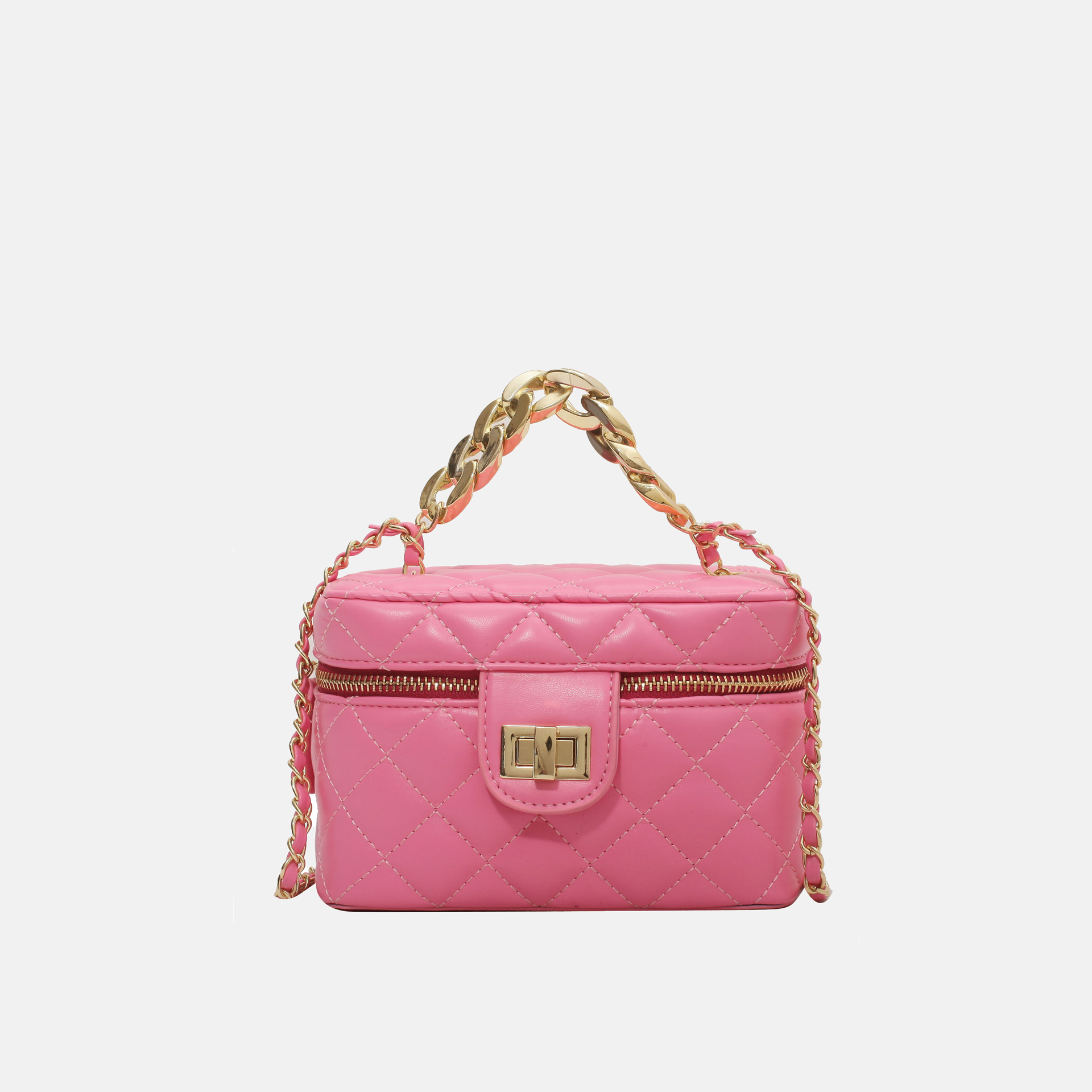 Women’s Vegan Quilted Box Chain Bags image 4