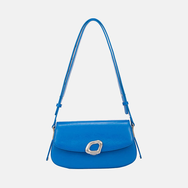 Women’s SHELL Minimal Genuine Leather Baguette Bags image 6