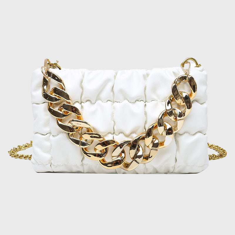 Women’s Quilted Slouchy Chains Crossbody Bags image 2