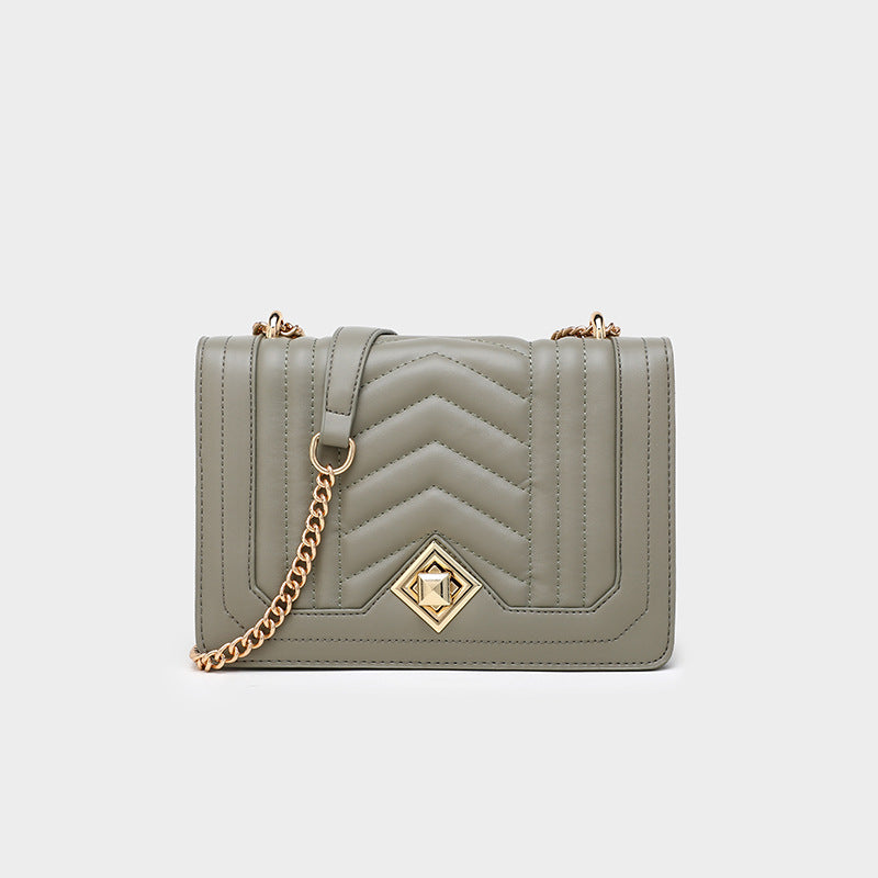 Women’s Quilted Crossbody Chain Bags in Vegan leather image 7