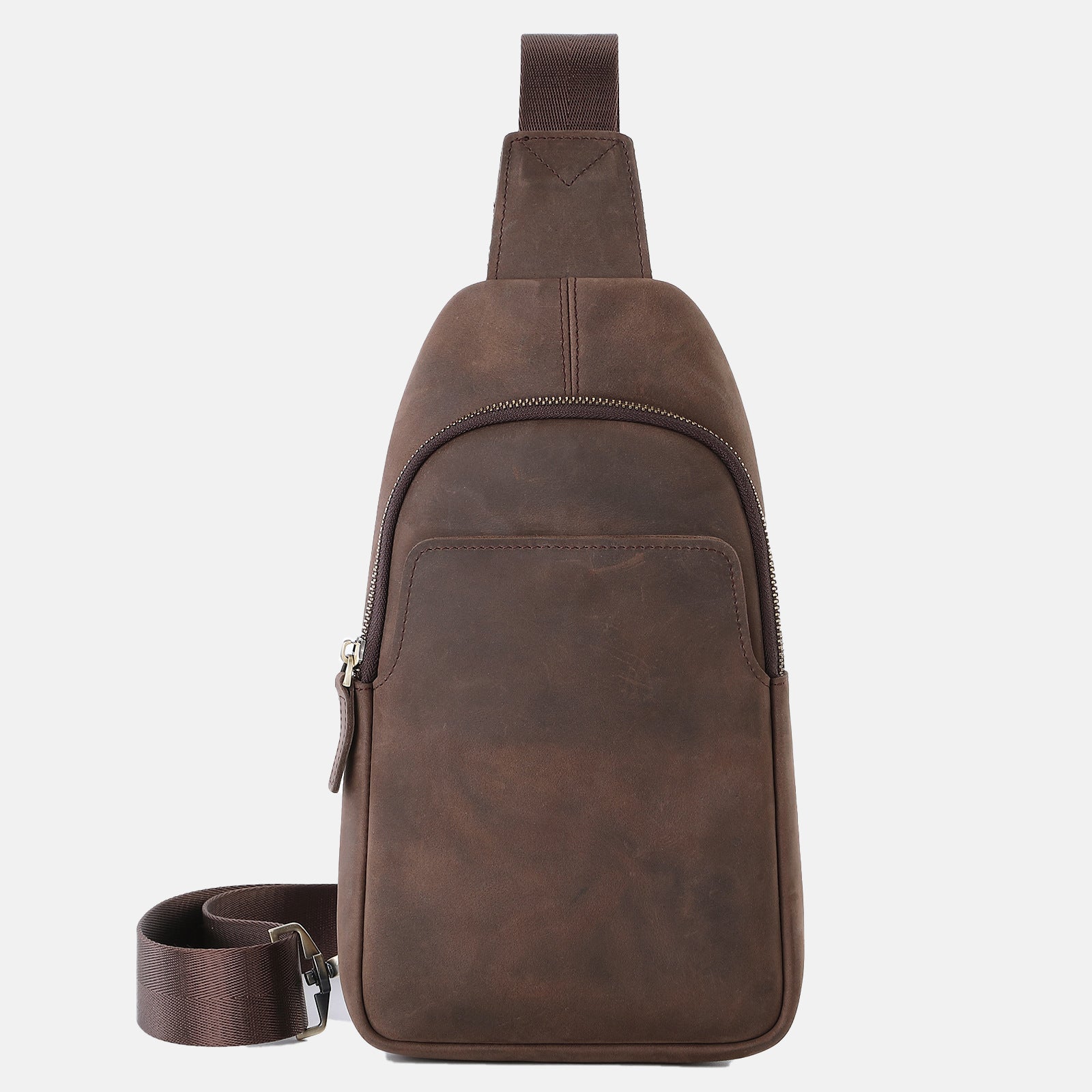 Women’s Genuine Leather Sling Bags with Wide Crossbody Strap image 6