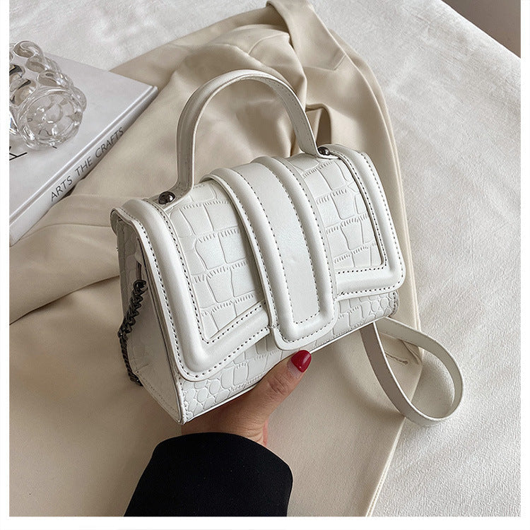 Women’s Small Croc Print Flap Top Handle Bags with Shoulder Strap image 6