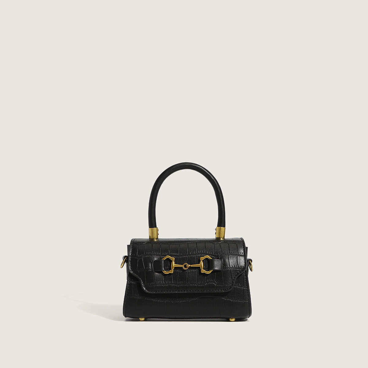 Women’s Small Croc Print Buckle Handbags in Vegan Leather image 5
