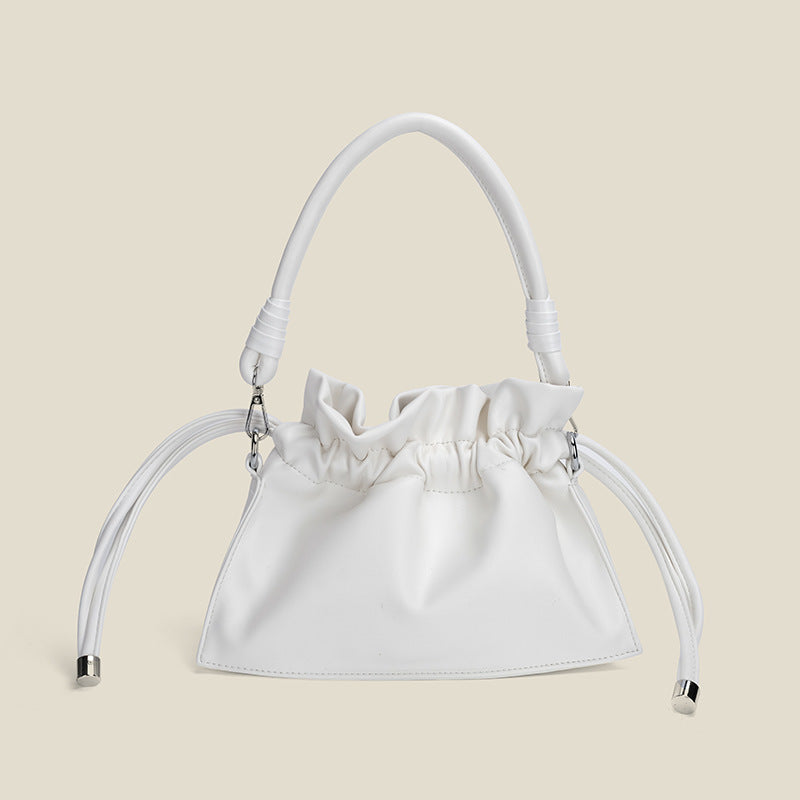 Women’s Slouchy Drawstring Bucket Bags Vegan Leather image 7