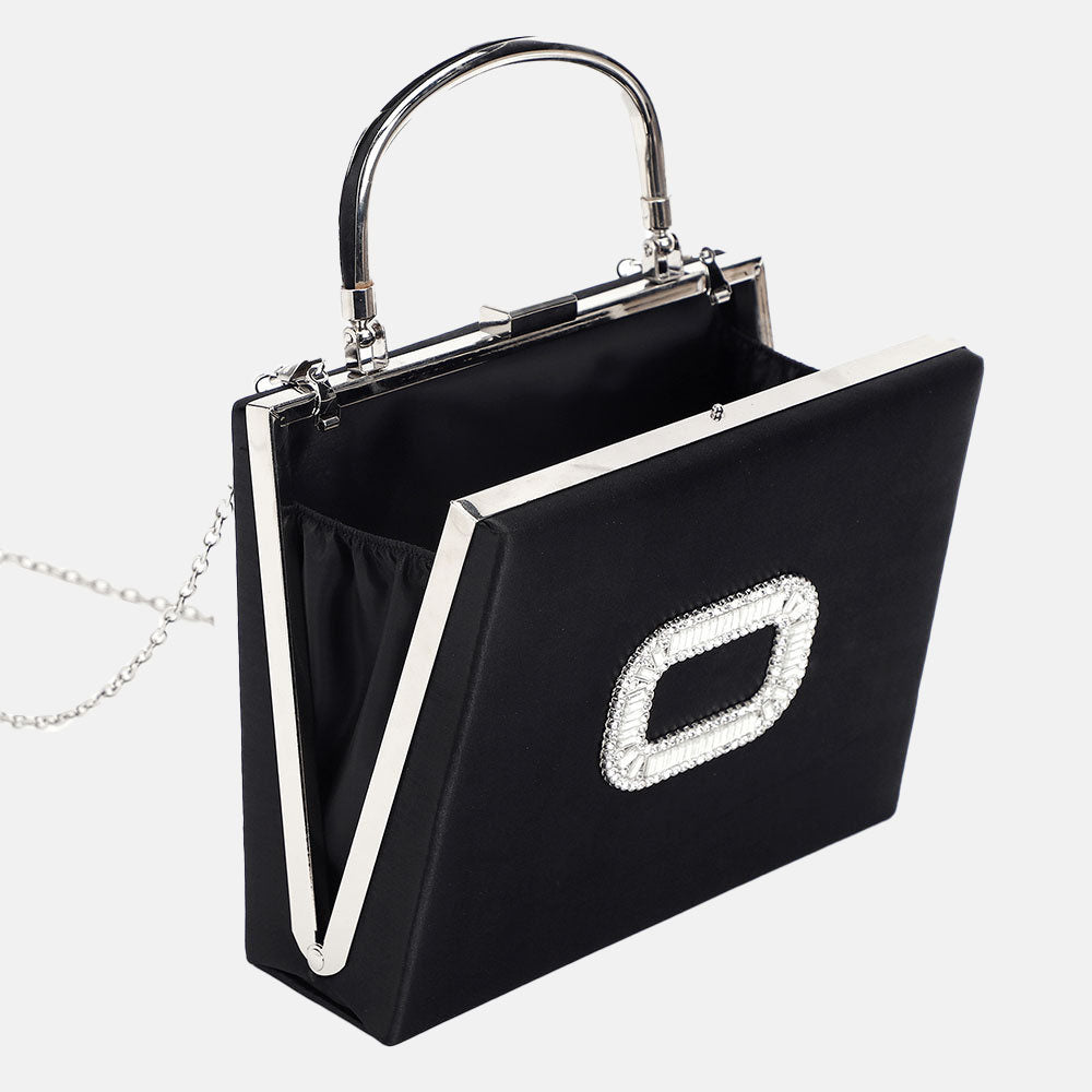 Women’s Circle Of Rhinestones Square Evening Bags image 5