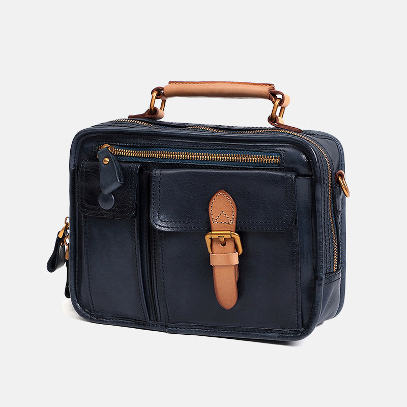 Women’s Small Vintage Genuine Leather Briefcase Shoulder Bags image 5