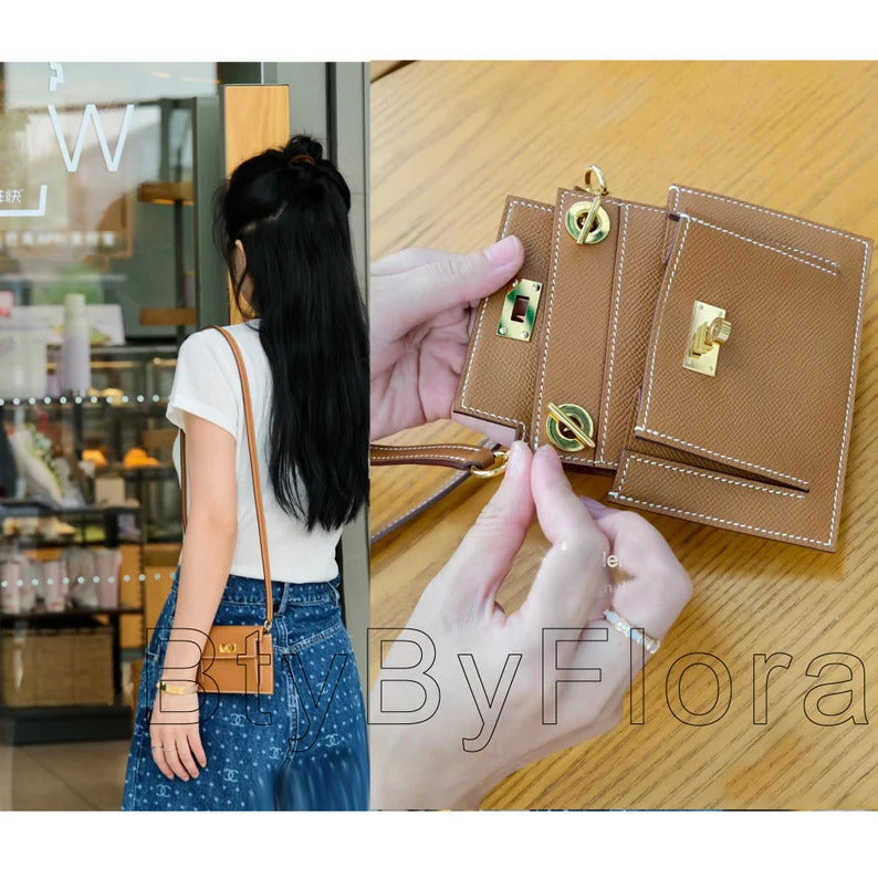 New design insert with wallet strap for Kelly Pocket Compact Wallet Epsom