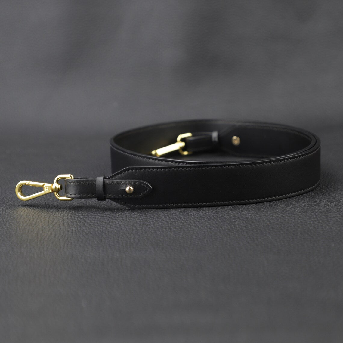 Hermès Style Black Swift Leather Bandoulière (30mm Wide): Detachable Shoulder/Crossbody Strap Compatible with Luxury Bags