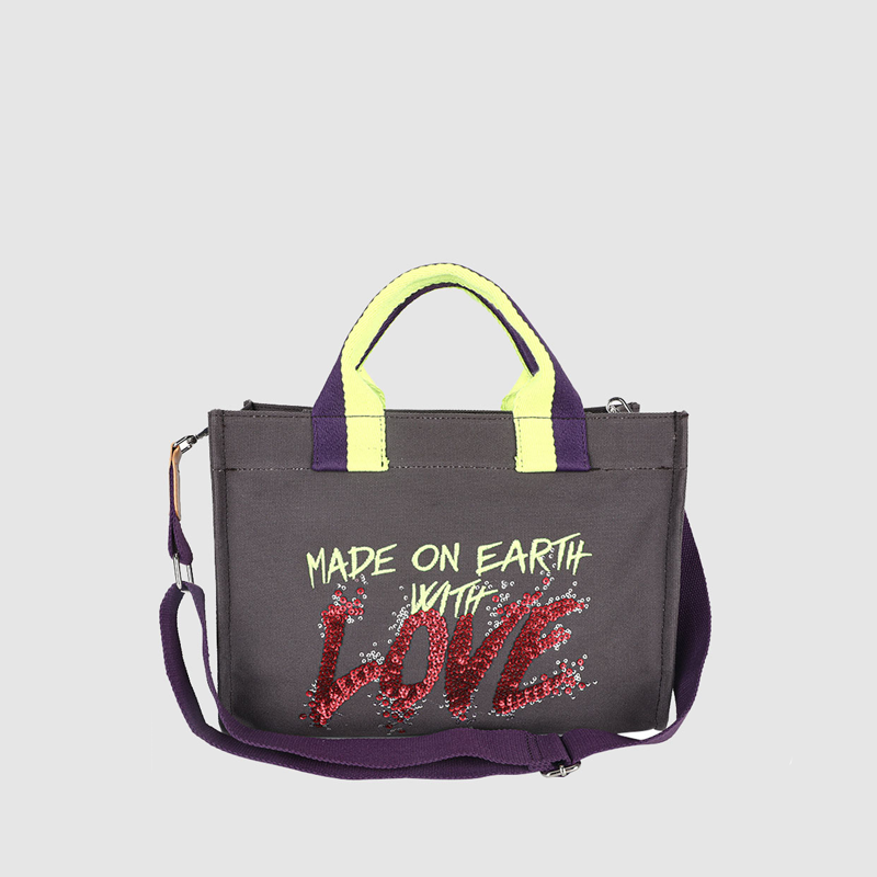 Women’s Letter Print Canvas Tote Bags image 8