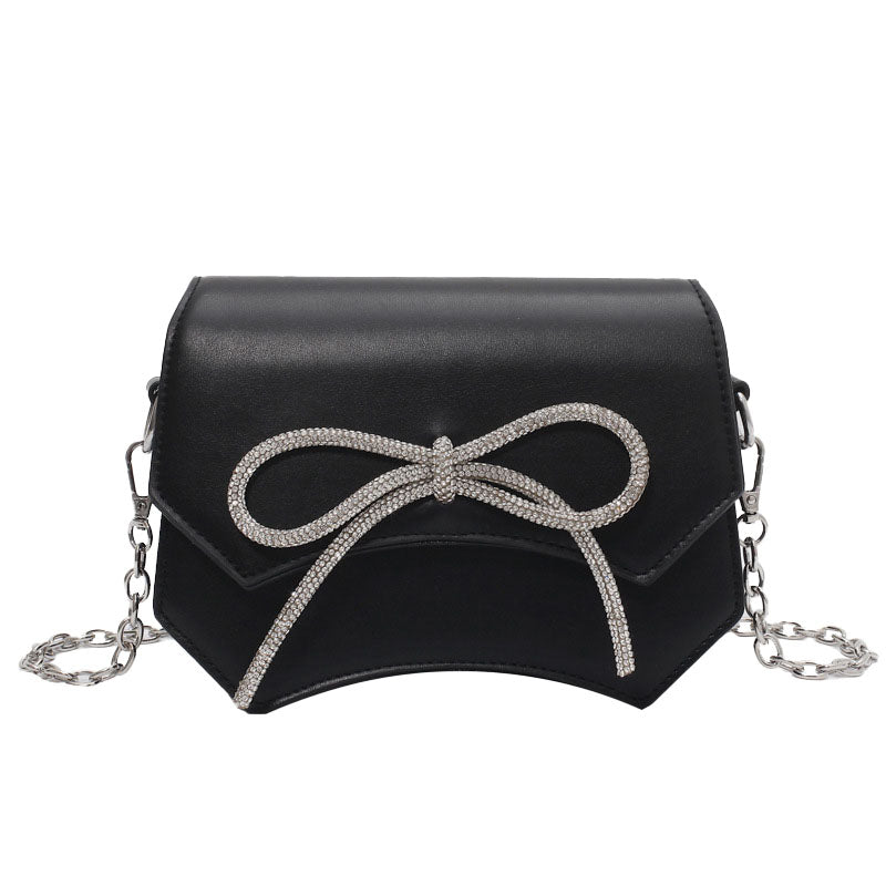 Women’s Rhinestone Bow Crossbody Bags in Vegan Leather image