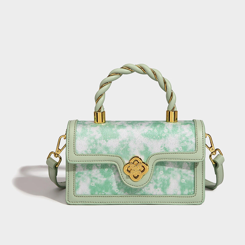 Women’s Dye Twisted Top Handle Bags with Shoulder Strap image 3