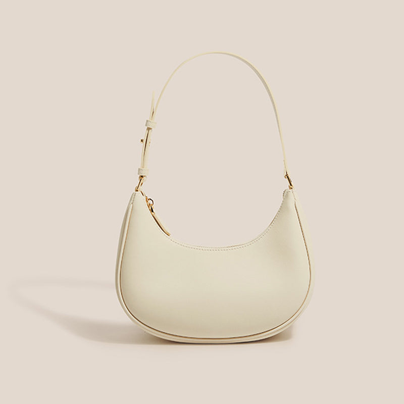 Women’s Minimal Hobo Genuine Leather Baguette Bags image 3