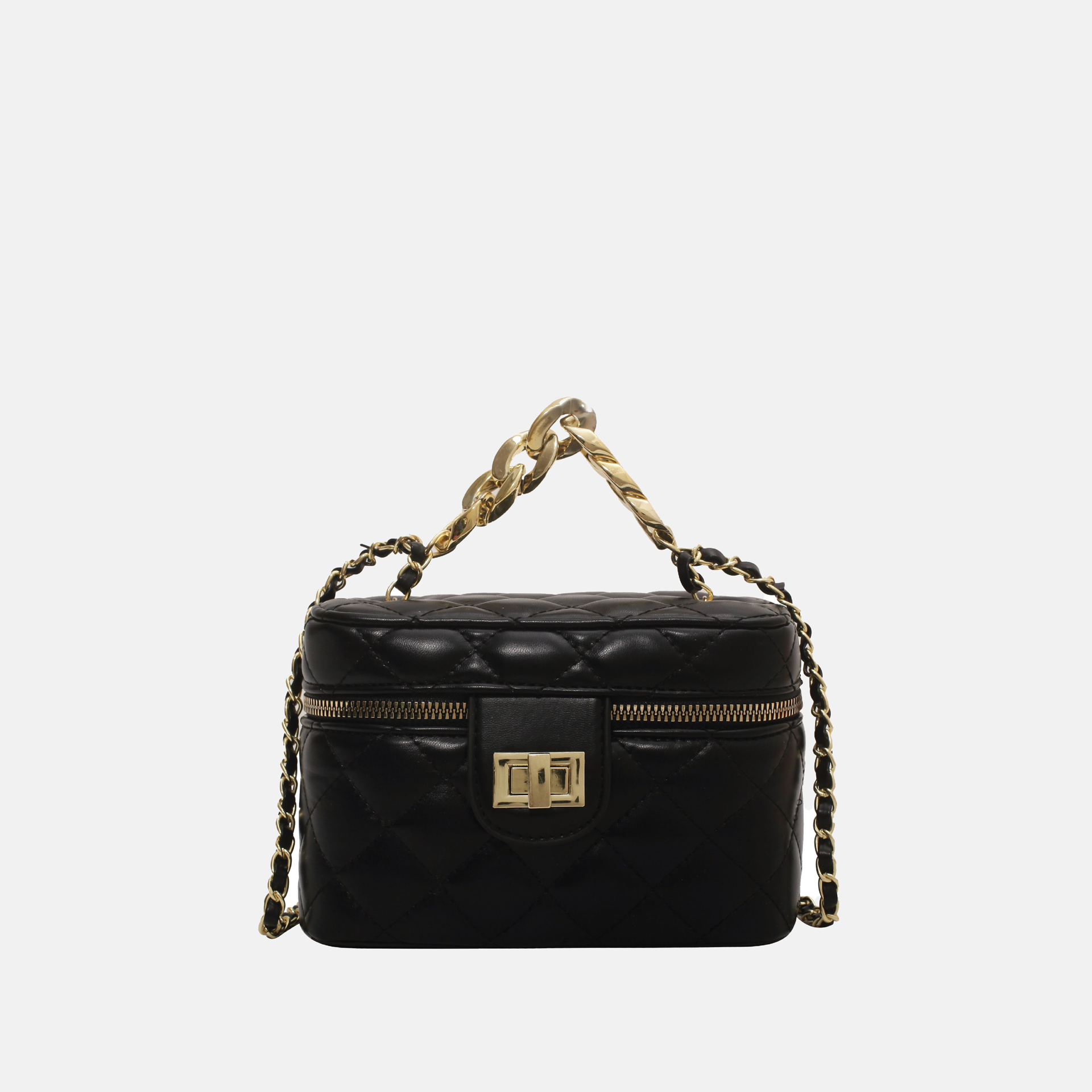 Women’s Vegan Quilted Box Chain Bags image