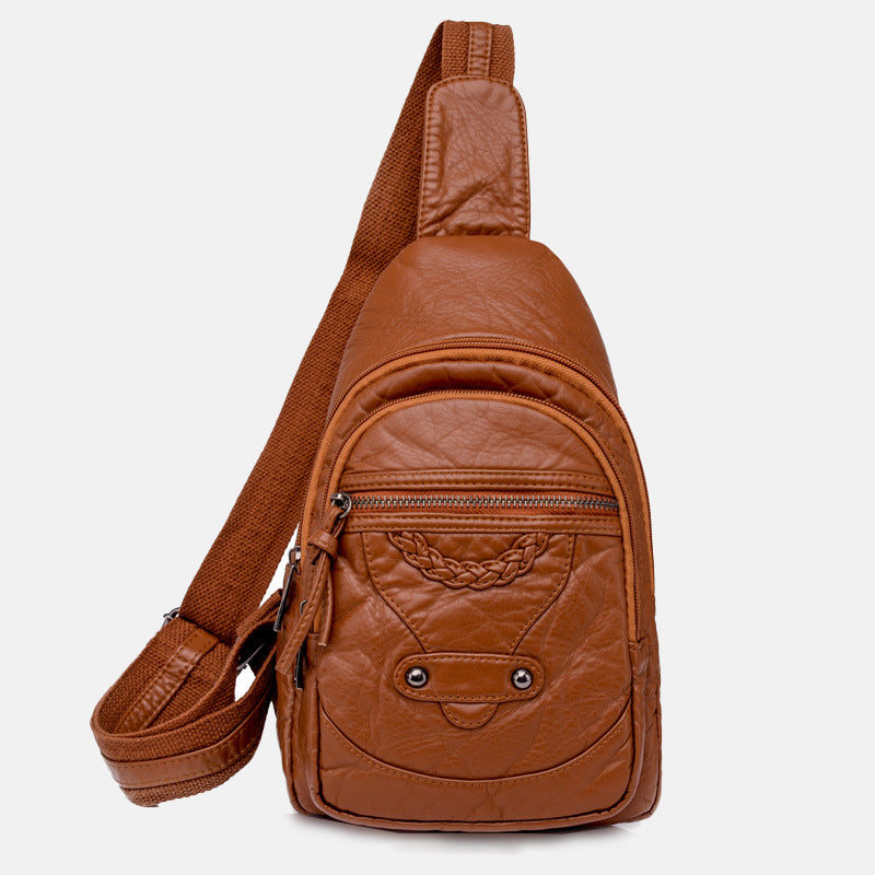Women’s Vintage Vegan Leather Cross Body Sling Bags image