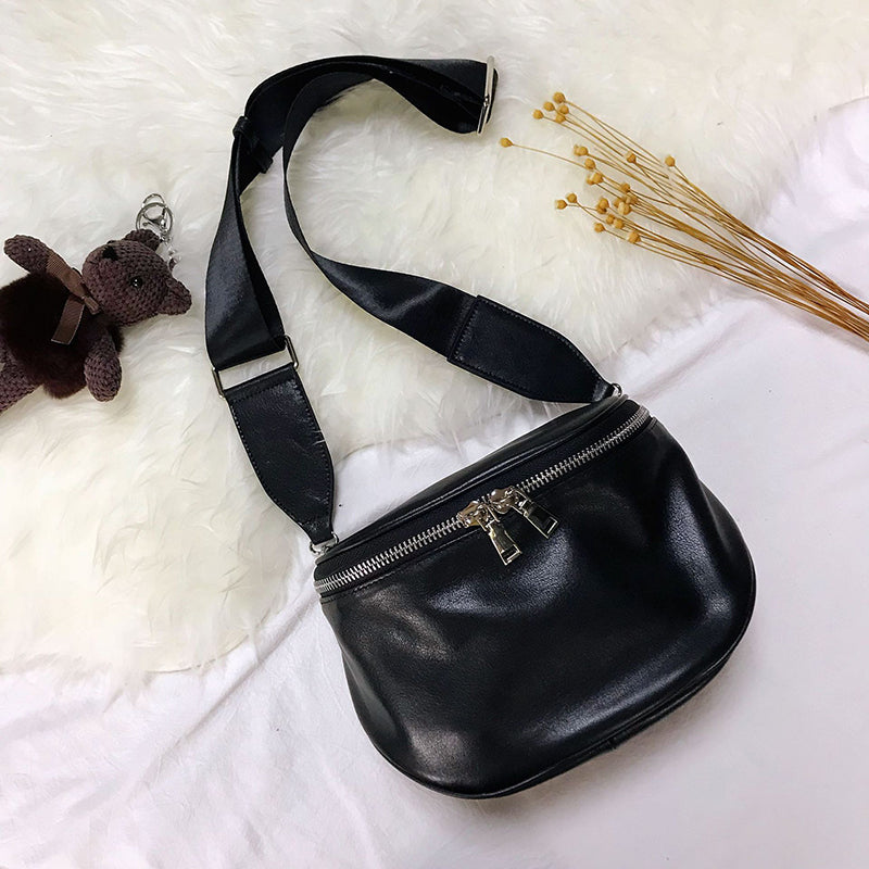 Women’s Leather Zipper Large Fanny Pack Belt Bags image 5