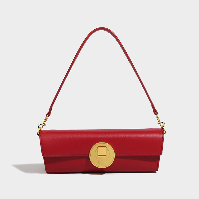 Women’s Cans Buckle Minimal Long Baguette Bags image 5