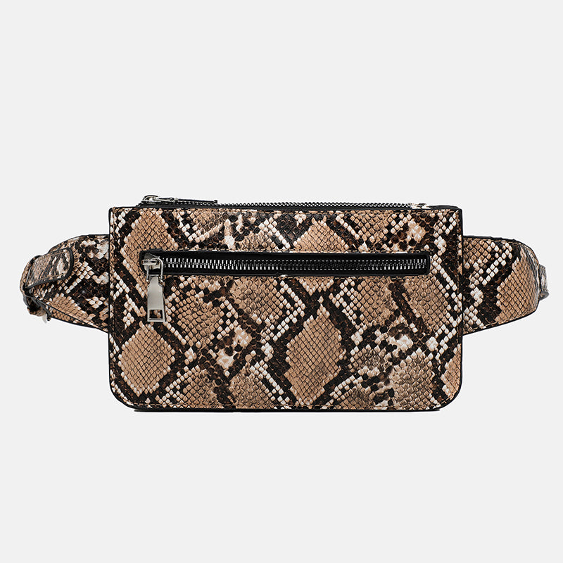 Women’s Python Square Waist Packs in Vegan Leather image 6