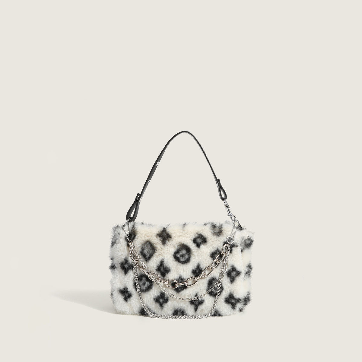 Women’s Furry Printed Handbags image 6