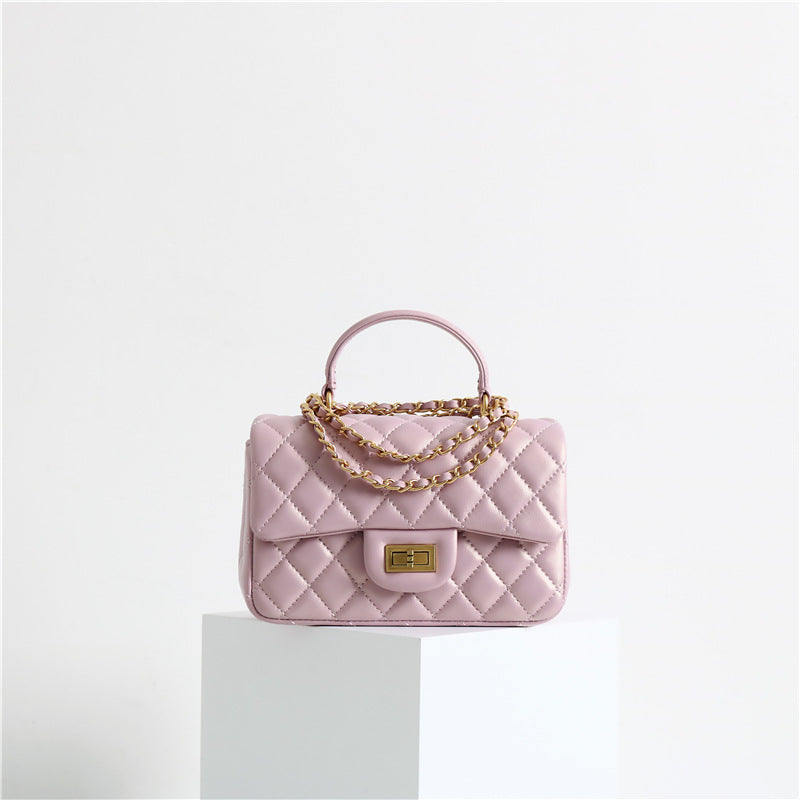 Women’s Genuine Leather Quilted Top Handle Crossbody Bags image 2