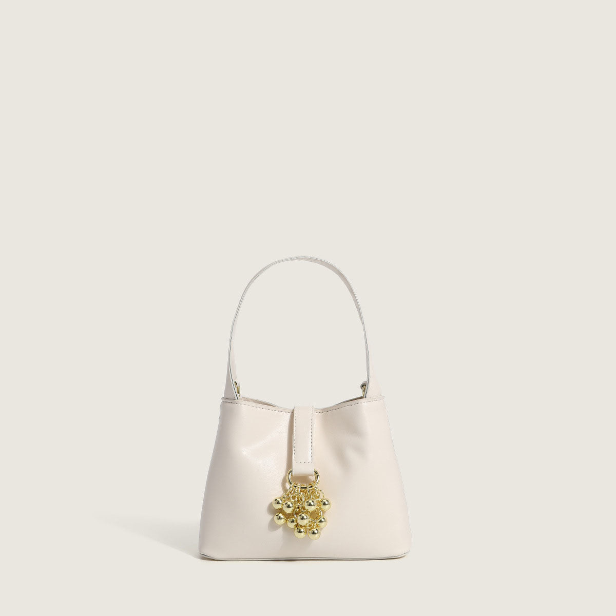 Women’s Gold Grapes Bucket Shoulder Bags in Vegan Leather image 6