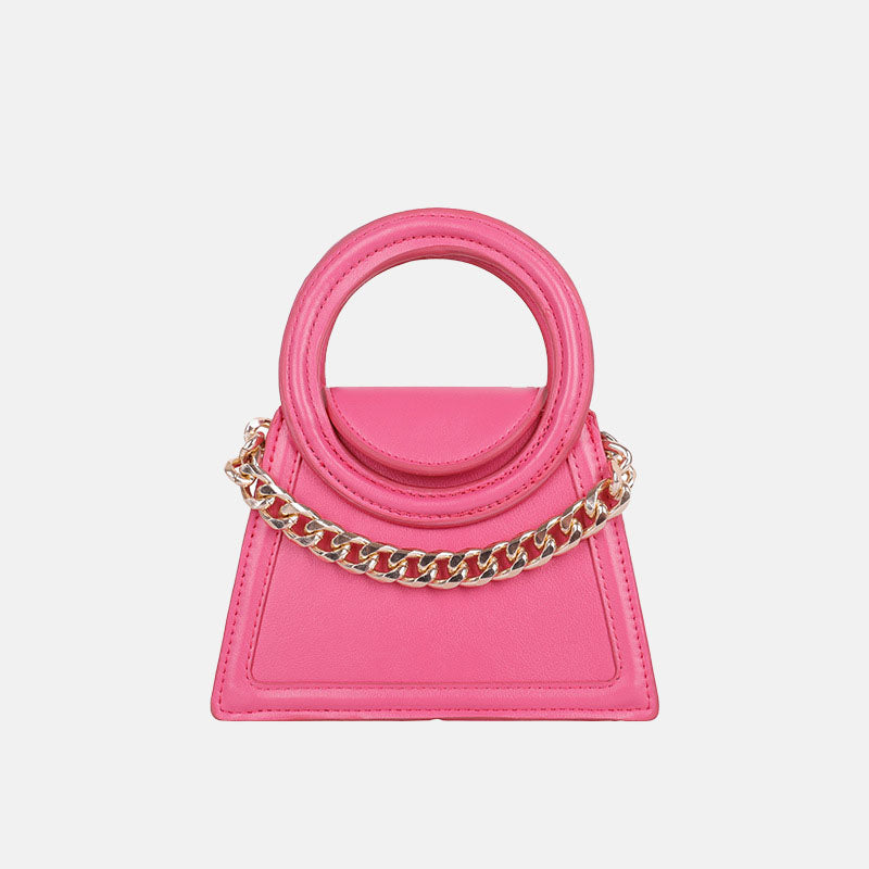 Women’s Mini Round Top Handle Handbags with Chains image