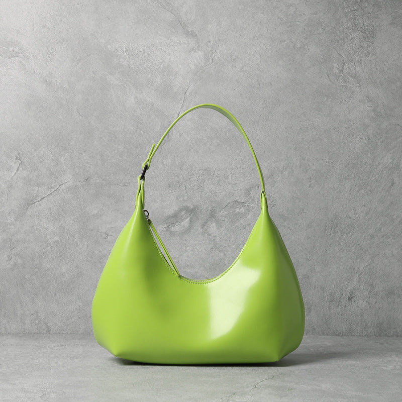 Women’s Genuine Leather Half Moon Hobo Bags image 6