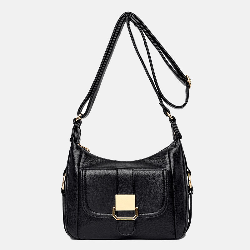 Women’s Buckle Shoulder Messenger Bags in Vegan Leather image
