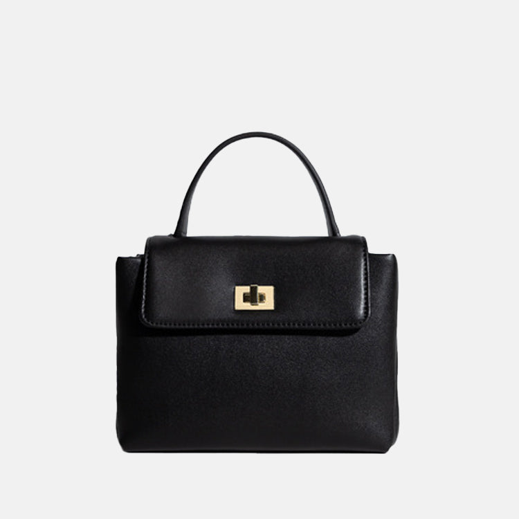 Women’s Small Minimal Genuine Leather Flap Satchel Handbags image 7