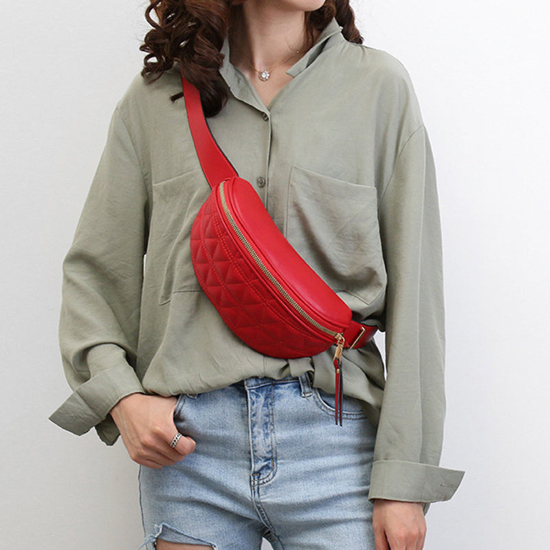 Women’s Quilted Vegan Crossbody Waist Bags image 11