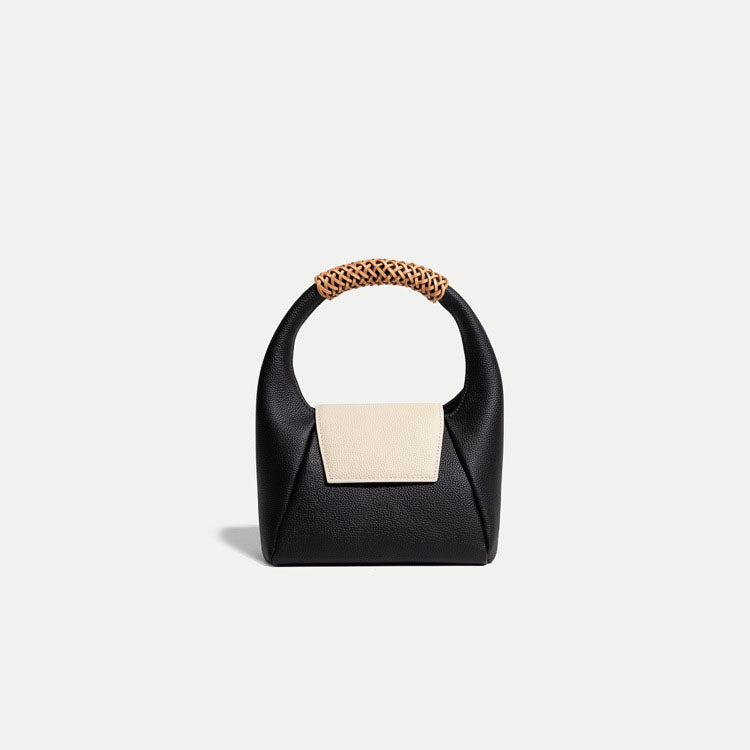 Women’s Leather Minimalism Woven Top Handle Handbags image 4