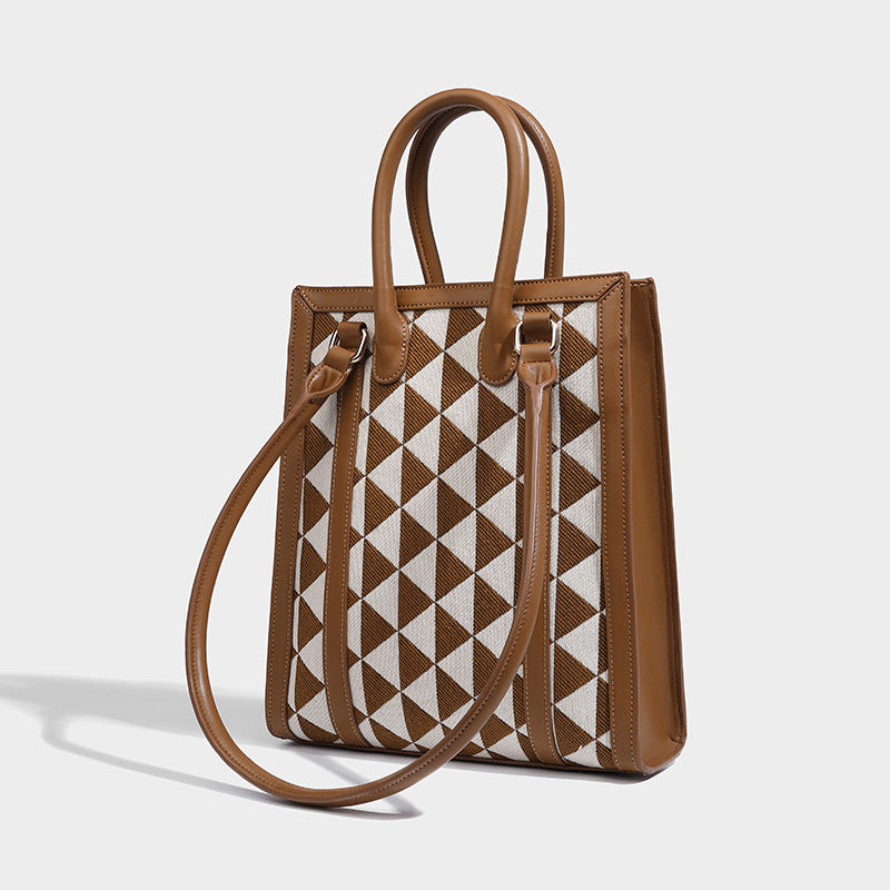 Women’s Triangle Pattern Mini Tote Bags image 2