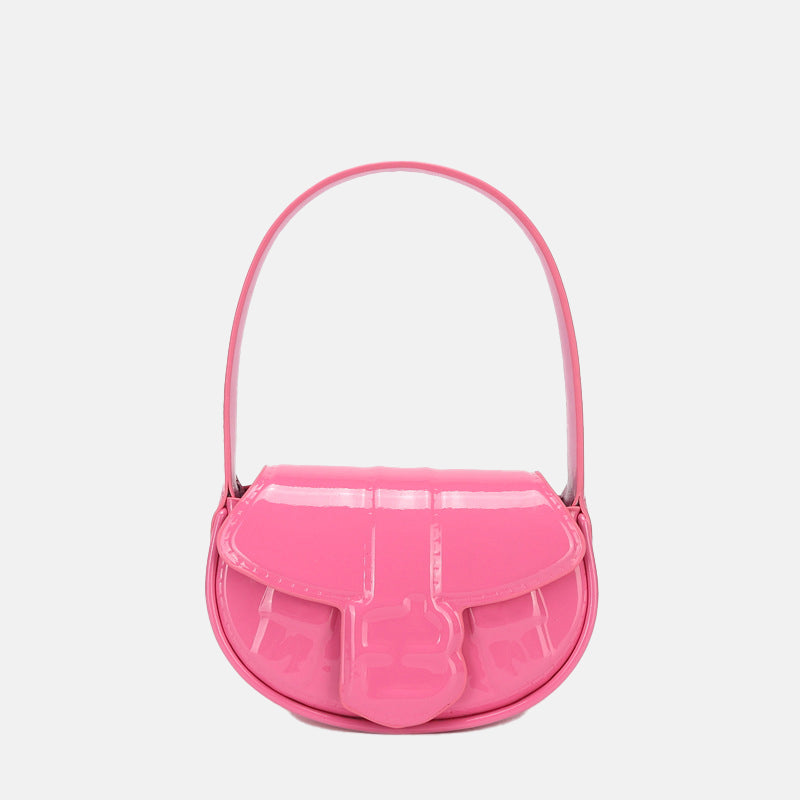 Women’s Velvet Flap Mini Saddle Shoulder Bags image 6