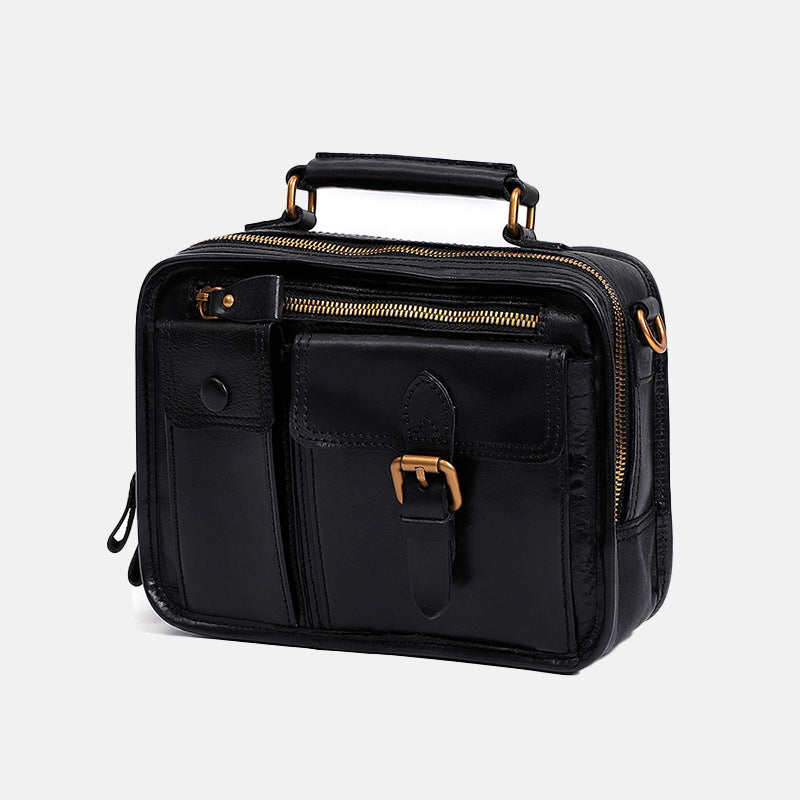 Women’s Small Vintage Genuine Leather Briefcase Shoulder Bags image 3