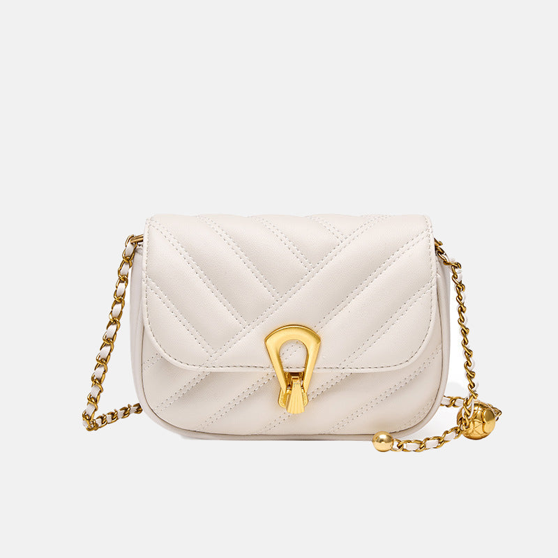 Women’s Small Quilted Flap Genuine Leather Crossbody Bags image 4