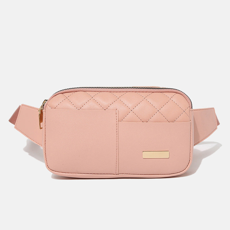 Women’s Stitching Quilted Waist Packs Sling Bags image 4