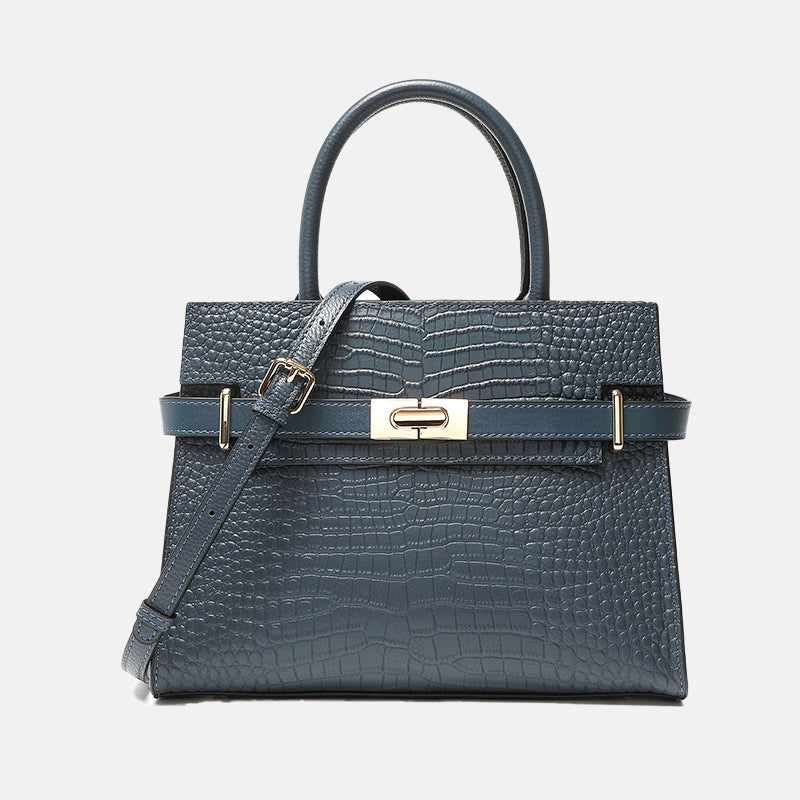 Women’s Genuine Leather Croc Print Satchel Bags image 9