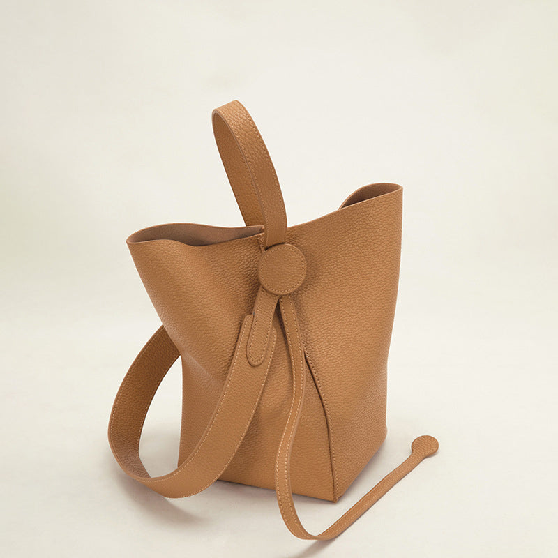 Women’s Genuine Leather Shoulder Bucket Tote Bags (3 Piece Set) image 5