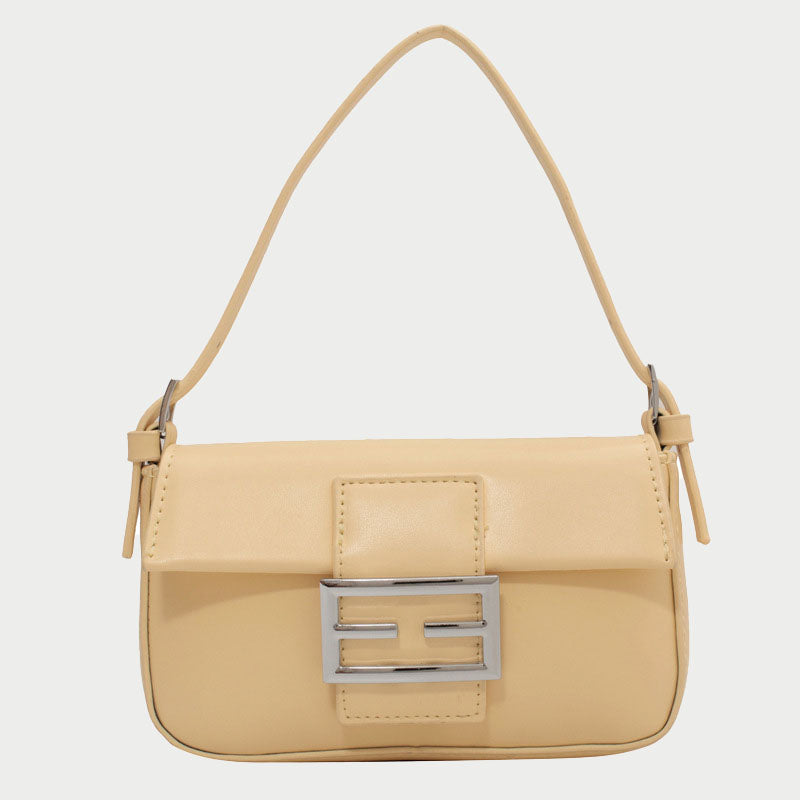 Women’s Buckle Flap Vegan Baguette Bags image 3
