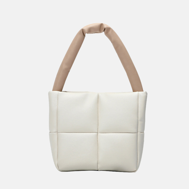 Women’s Genuine Leather Small Puffer Tote Bags image