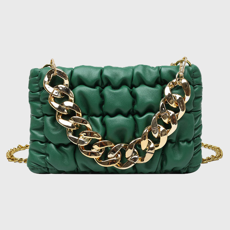 Women’s Quilted Slouchy Chains Crossbody Bags image 5