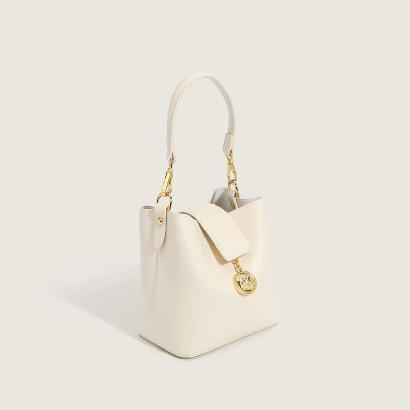 Women’s Vegan Leather Bucket Bags with Shoulder Strap image 10