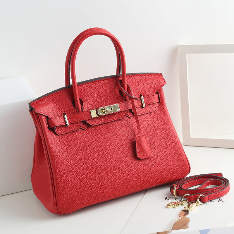 Women’s Genuine Leather Top Handle Handbags – 30CM image 3